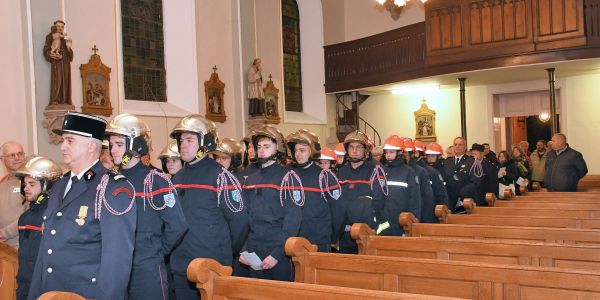 Les sapeurs-pompiers de Sarralbe et du Val-de-Guéblange célèbrent leur Sainte-Barbe