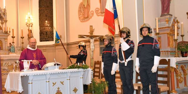 Les sapeurs-pompiers de Sarralbe et du Val-de-Guéblange célèbrent leur Sainte-Barbe