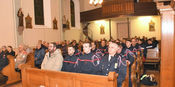 Les sapeurs-pompiers de Sarralbe et du Val-de-Guéblange célèbrent leur Sainte-Barbe