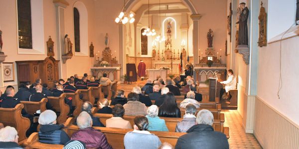 Les sapeurs-pompiers de Sarralbe et du Val-de-Guéblange célèbrent leur Sainte-Barbe