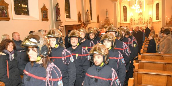 Les sapeurs-pompiers de Sarralbe et du Val-de-Guéblange célèbrent leur Sainte-Barbe