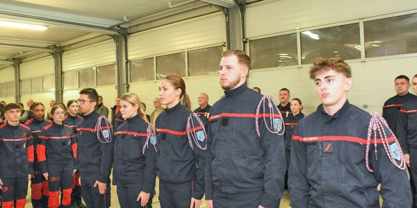 Les sapeurs-pompiers de Sarralbe et du Val-de-Guéblange célèbrent leur Sainte-Barbe