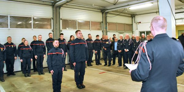 Les sapeurs-pompiers de Sarralbe et du Val-de-Guéblange célèbrent leur Sainte-Barbe